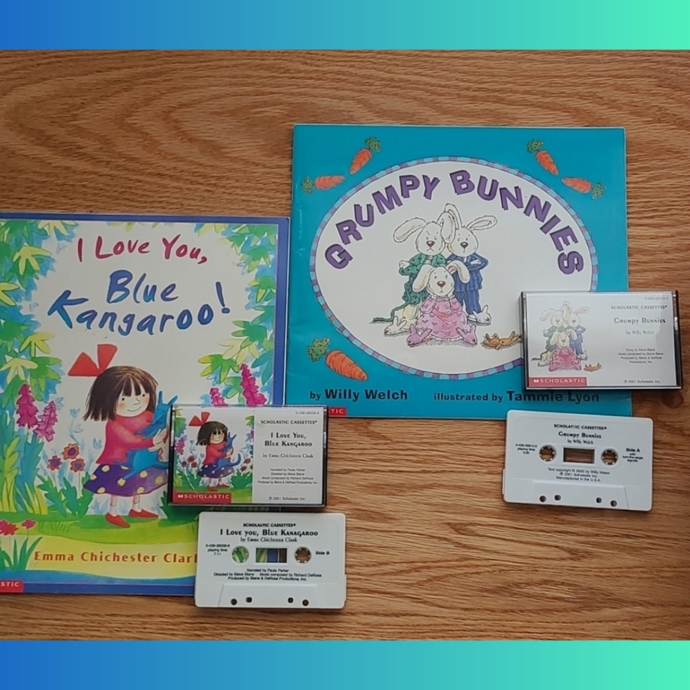 Vintage Storybook Bundle with Read Along Cassette Tapes